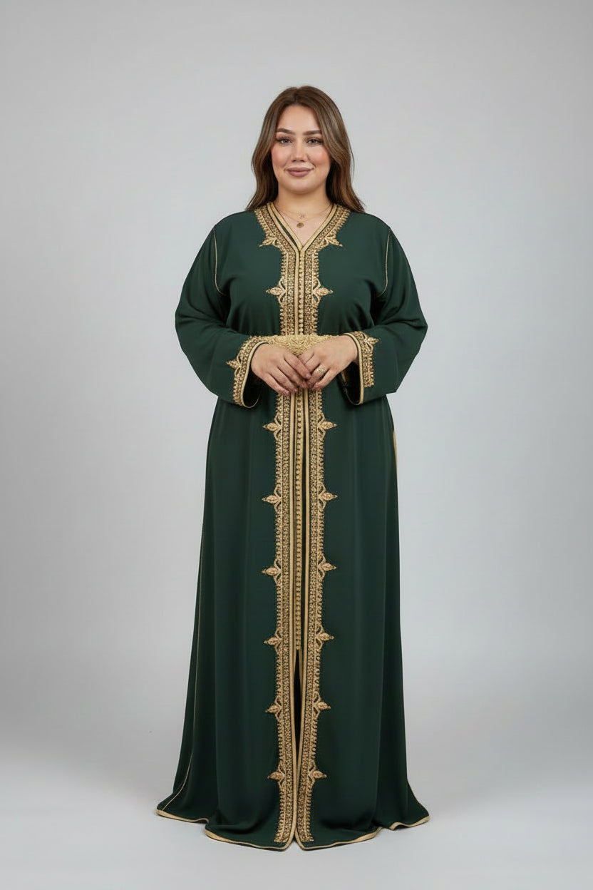 Woman in a green dress with gold embroidery standing in a store with colorful fabric on racks."caftan dress"
"women's caftan"
"kaftan"
"cotton caftan"
"caftan moroccan"
"moroccan caftan"
"men's caftan"
"caftan for women"
"white caftan"
"blue caftan"
"what is caftan"
"caftan dresses"
"caftan men"
"silk caftan"
"vintage caftan"
"maxi dress"
"beach caftan"
"caftan maxi dress"
"caftan for men"
"what is a caftan"
"caftan cover up"
"kaftan dress"
"plus size caftan"
"caftan plus size"
"short caftan"
"linen caftan"