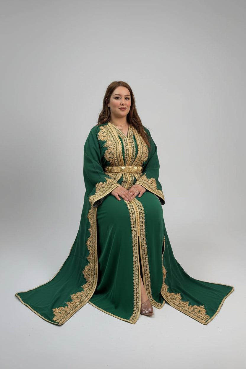 Woman wearing a green dress with gold embroidery in a store setting.
"caftan dress"
"women's caftan"
"kaftan"
"cotton caftan"
"caftan moroccan"
"moroccan caftan"
"men's caftan"
"caftan for women"
"white caftan"
"blue caftan"
"what is caftan"
"caftan dresses"
"silk caftan"
"vintage caftan"
"maxi dress"
"beach caftan"
"caftan maxi dress"
"caftan for men"
"what is a caftan"
"caftan cover up"
"kaftan dress"
"plus size caftan"
"caftan plus size"
"short caftan"
"linen caftan"
"womens caftan"
"caftan meaning"
