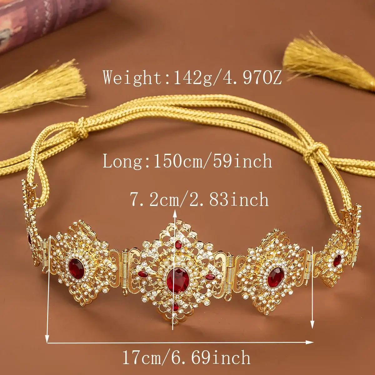 Kaftan – Gouden Erfenis Bruidstailleketting