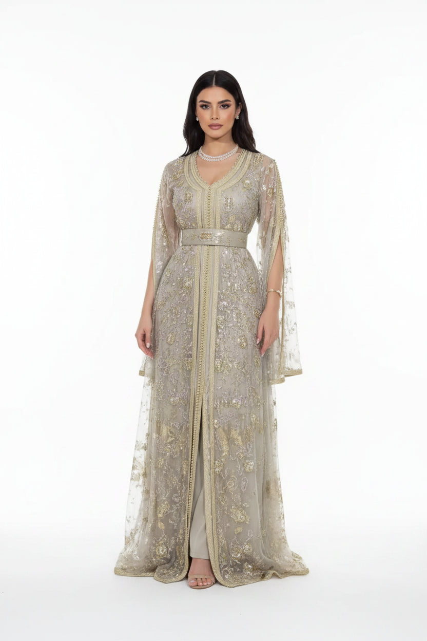Caftan – Royal V-Neck A-Line Evening Caftan