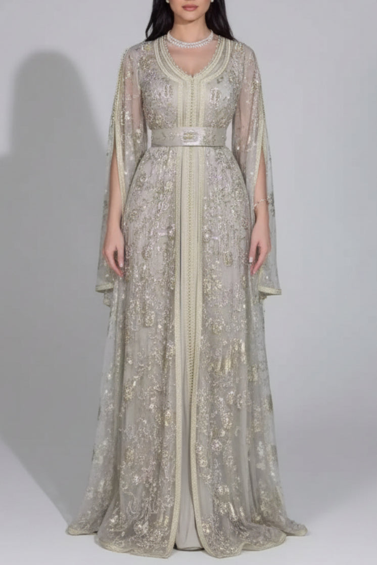 Caftan – Royal V-Neck A-Line Evening Caftan
