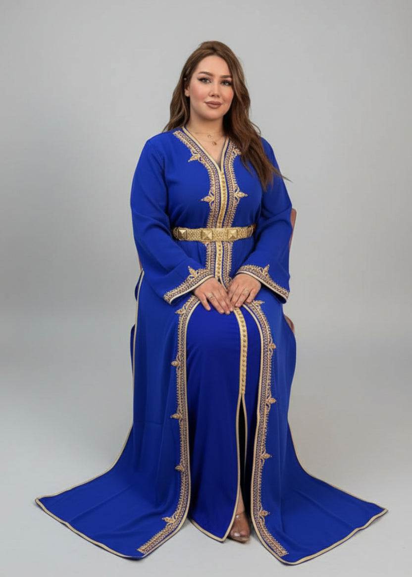Woman wearing a blue dress with gold embroidery in a store setting 
"caftan dress"
"women's caftan"
"kaftan"
"cotton caftan"
"caftan moroccan"
"moroccan caftan"
"men's caftan"
"caftan for women"
"white caftan"
"blue caftan"
"what is caftan"
"caftan dresses"
"caftan men"
"silk caftan"
"vintage caftan"
"maxi dress"
"beach caftan"
"caftan maxi dress"
"caftan for men"
"what is a caftan"
"caftan cover up"
"kaftan dress"
"plus size caftan"
"caftan plus size"
"short caftan"
"linen caftan"
"womens caftan"